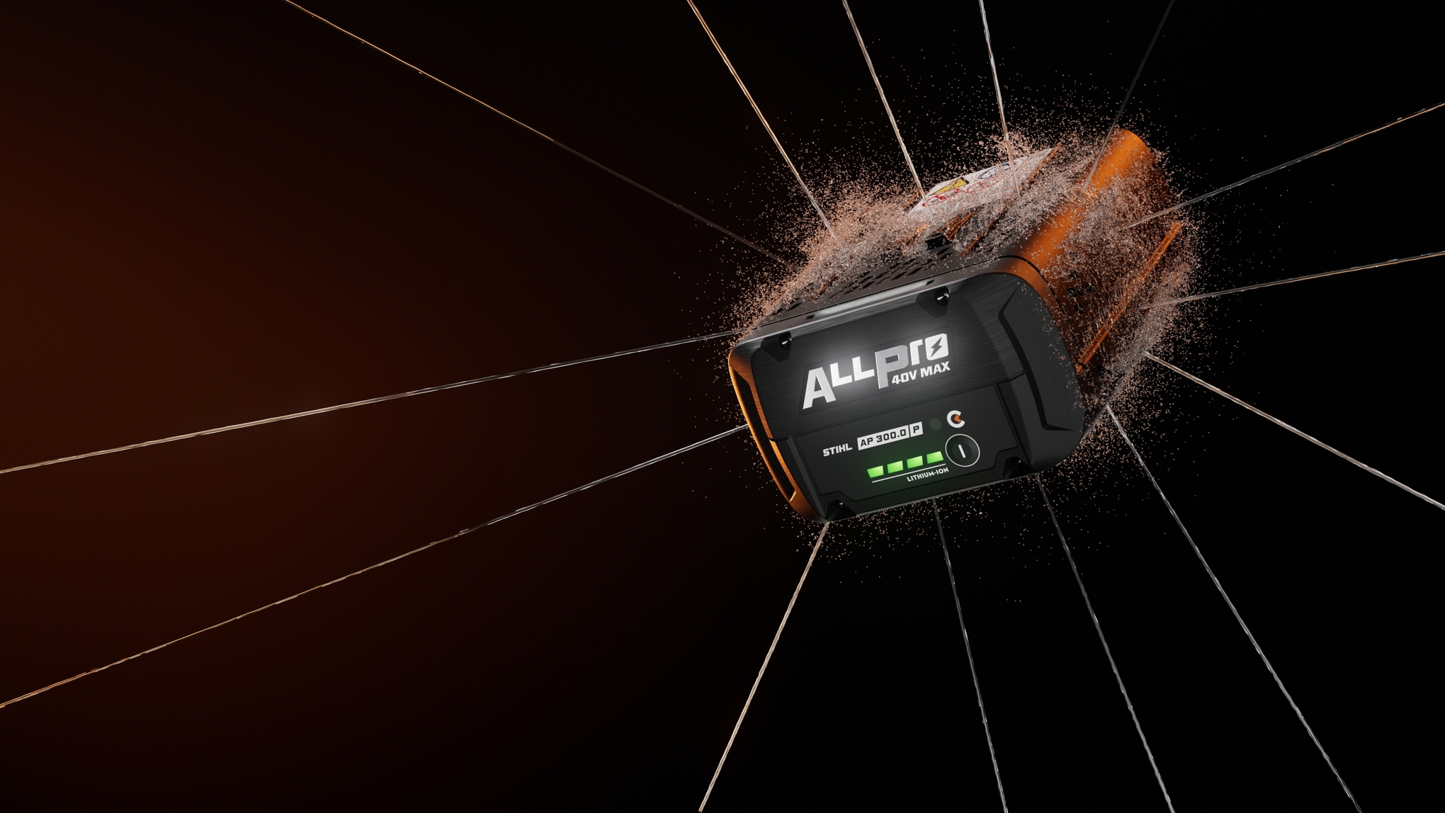 ALLPRO-akkujen IPX5-suojaus