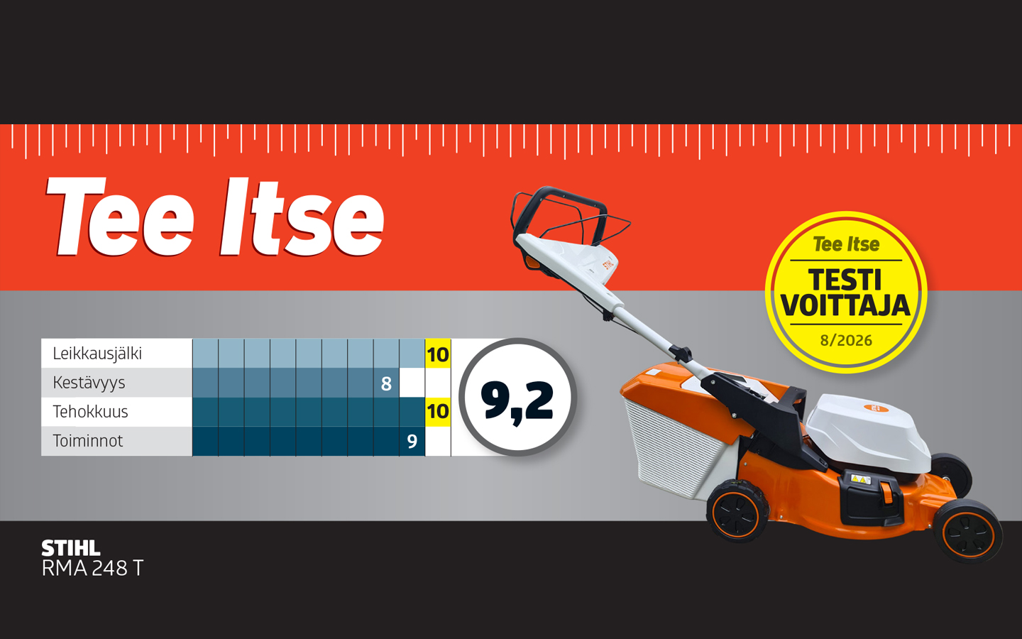  TESTI VOITTAJA – RMA 248 T